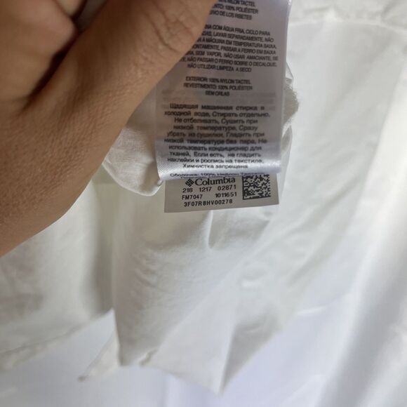 Columbia Button Down Shirt Men L Large White PFG Bahama Omni Shade Lined Fishing - Picture 9 of 9